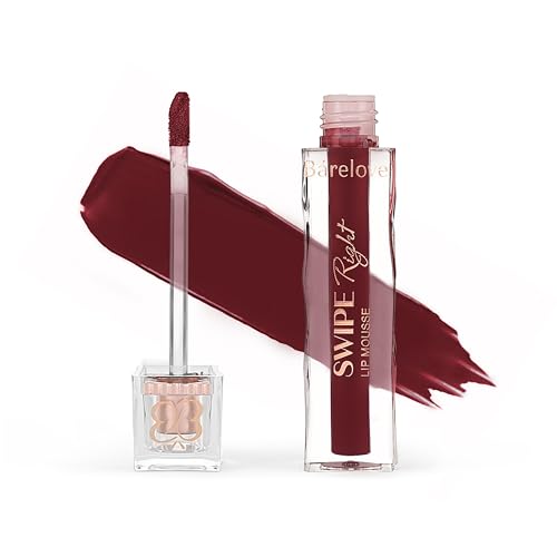 Image of BARELOVE Swipe Right Non-Transfer Matte Liquid Lipstick | Up to 12-Hour Long-Lasting | 6 ml | Quick-Dry, Lightweight, One-Swipe High Pigmentation | Transfer Proof Lip Colour for Women - Wine Muse