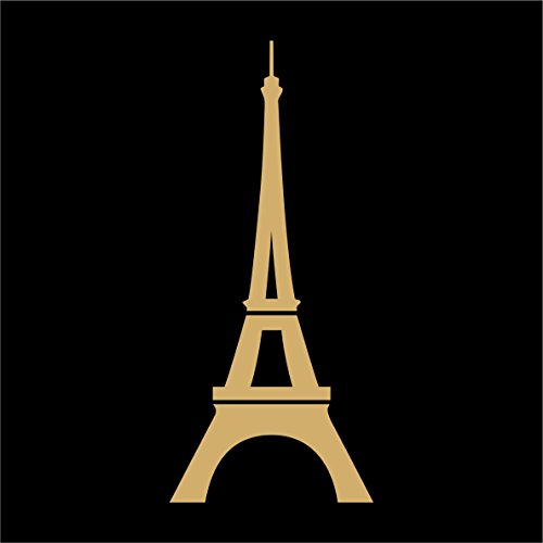 Printex Design Eiffel Tower Decal - Car or Wall Vinyl Decal Sticker - Multiple Sizes and Colors (3" Tall, Gold Matte)