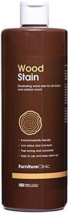 Furniture Clinic Wood Stain (Walnut)  Fast Drying, Highly Concentrated, and Easy-to-Apply Wood Stain for All Indoor & Outdoor Wood  Water Based & Non-Toxic  250ml