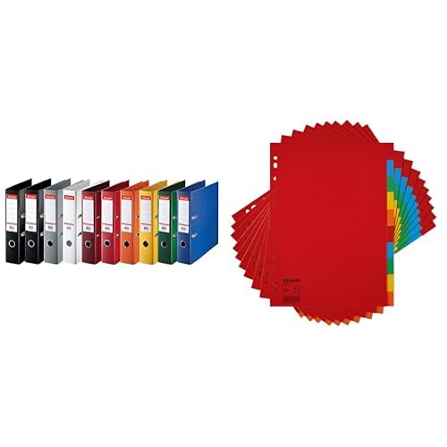 Classeurs Esselte A4 dos 75mm avec intercalaires carton 160g
