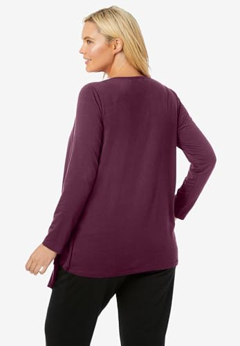 Woman Within Plus Size Layered Look Long Top With Sequined Inset2