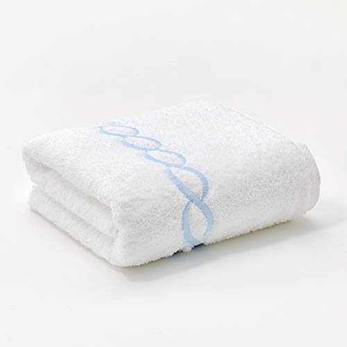 Superior 1000 Gram Egyptian Cotton Oversize 63 x 31 Bath Towel, 1 Piece, Blue Chain