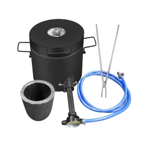 Horno Pequeño For Fundición De Oro (2-16 Kg) Con Gas Licuado For Cobre, Oro, Plata Y Aluminio, Alta Temperatura (1500 Grados) Fundicion Rapida Eficiente(A 15kg)