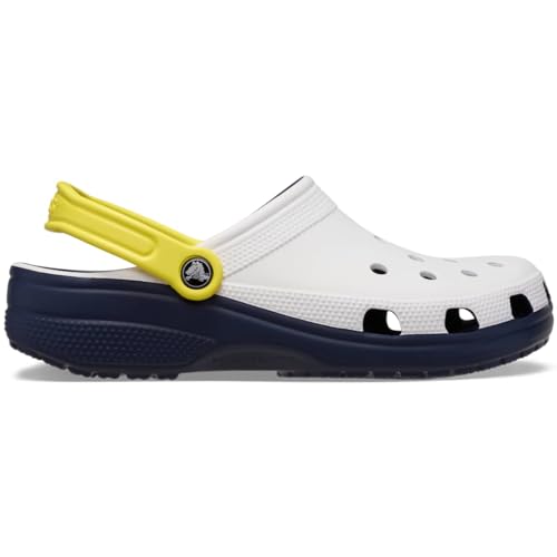 Crocs Unisex-Adult Classic Retro Sport Clogs, Slip On Shoes for Men and Women, White, 9 Women/7 Men