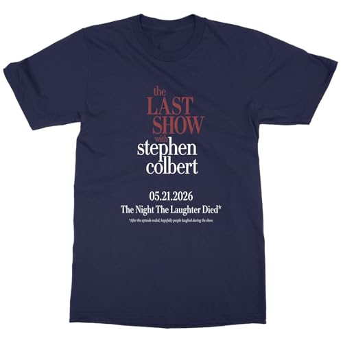 Dorluksy The Last Show with Stephen Colbert 2026 Unisex T-Shirt (Navy 4X-Large)