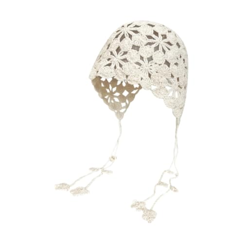 Bonnet crocheté pour femme tricoté à fleurs pour l'été et le shopping