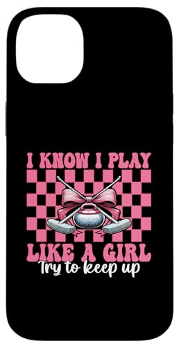 I Know I Play Like A Girl J[OXg[vC[RPbg{E X}zP[X iPhone 14 Plus p