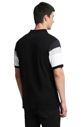 Image of Dennis Lingo - Men's Cotton Color-Blocked Slim Fit Polo T-Shirt