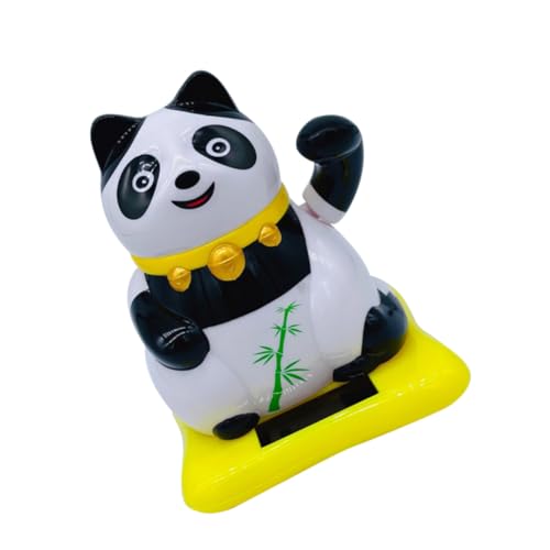MAGICLULU Adorno De Panda Cabezón Para Coche Energía Solar Cabeza Móvil Decoración Para Salpicadero Decoración Para Coche Portátil Juguetes Solares Animales Bailarines Solares