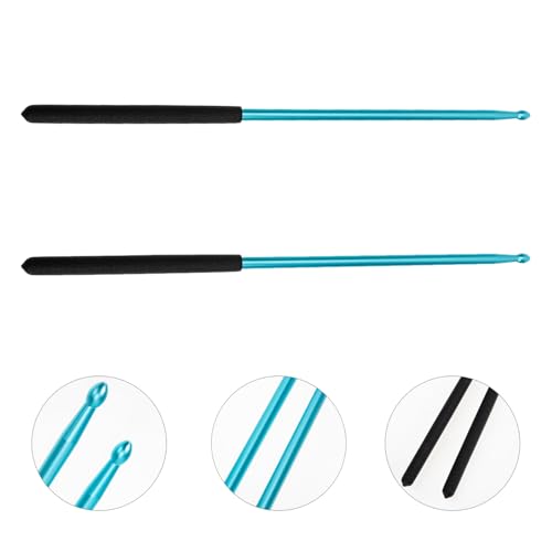 Baquetas PRETYZOOM de aleación para batería, diseño metálico ligero y con agarre cómodo, color azul y negro, ideal para principiantes miniatura 7