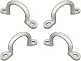 (4 Pack) Replace Trailer Tie Loop 2' I.D. Aluminum Bolt-On Lashing Rope Tie Down Ring Horse
