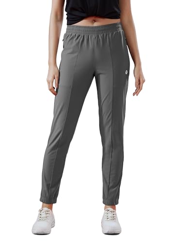 Image of TECHNOSPORT Women's Relaxed Fit Active Sports Joggers with DURACOOL Technology Mid Rise Drawstring Track Pants with Pockets Moisture Wicking Polyester Athleisure Workout Running Lounge Wear