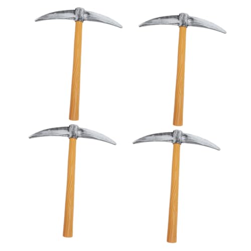 VALICLUD Lot de 4 Pioches Jouets en Mousse et Plastique, Accessoires Déguisement Nains, Petite Taille Légère, Décorations Scène pour Fête et Jeu de Rôle