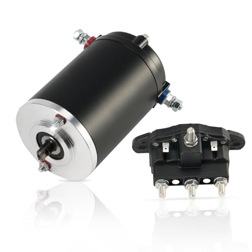 Image of LEAPTREND 045-167567 Hydraulic Pump Motor with Dual-Polarity Reversing Solenoid 118246 Compatible with Lippert Component Leveling System 167576 Arrowhead 430-24001 Bosch F000MM0809
