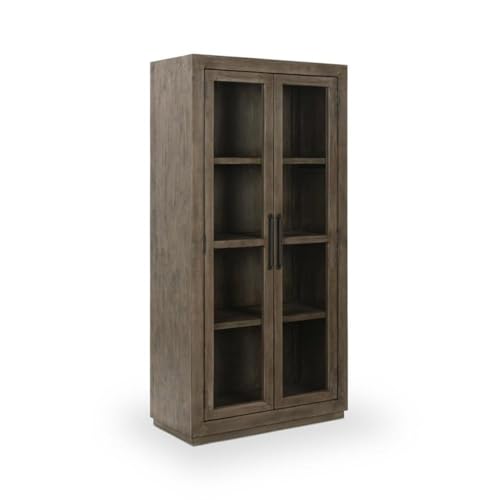 Kosas Home Quincy Transitional Reclaimed Pine Wood Display Cabinet in Brown