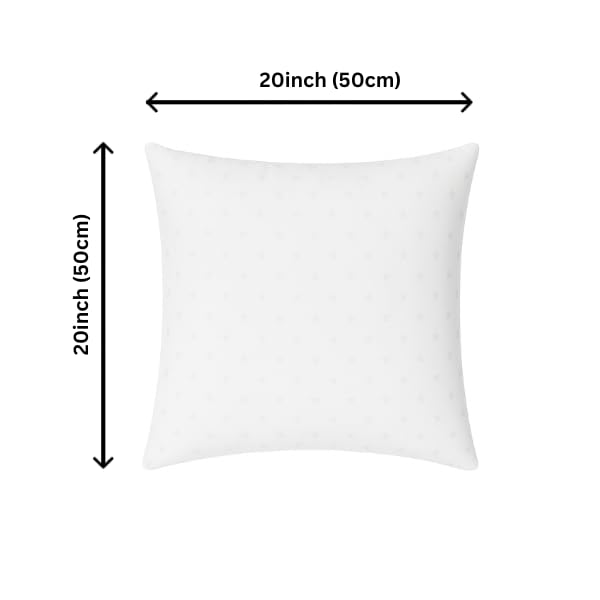 Image of Orchid Cushion Inserts for Sofa 20x20 Inch Pack of 2, Microfiber Filled Soft Square Cushions for Couch, Chair, Bed & Decorative Covers, Fluffy Support Pillow Pads, White