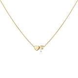 glimmerst initial heart necklace 18k gold plated stainless steel tiny heart letter f necklace personalized monogram name necklace for women