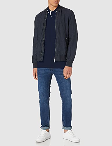 JACK & JONES Men Slim Fit Polo Shirt JJEJERSEY Uni Summer Shirt Short Sleeve Basic Jersey Cotton, Couleurs:Bleu-Marine, Size:L - Image 4