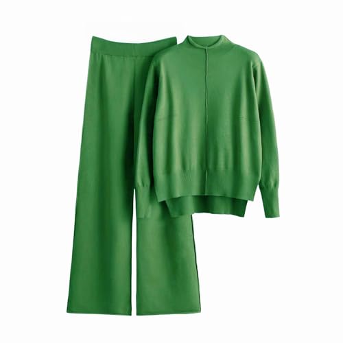 Comodi Set da Donna: Questo set elegante composto da maglia e pantaloni larghi, ideale per tutte le tue attività quotidiane.