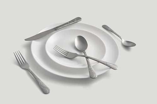 Cambridge Felicity Sand 20-Piece 18/0 Silverware Set for 4, Flatware - image 4