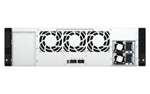 Image of QNAP TL-R1600PES-RP-US 16 Bay 3U Short Depth Rackmount JBOD | PCIe Interface, SATA, Petabyte-Scale Expansion, Diskless