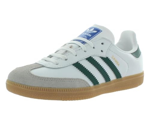 adidas Samba OG Preschool Lifestyle Shoes (Cloud White/Collegiate Green/Gum)
