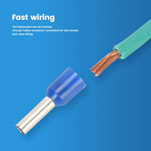 Image of 1800pcs Assortment Ferrule Wire Copper Crimp Connector, Electronic Wire Ferrules Kit, Universal Wiring Cable Connector, Insulated Cord Pin End Terminal, 0.25-10 mm (1800 Pcs Ferrule)
