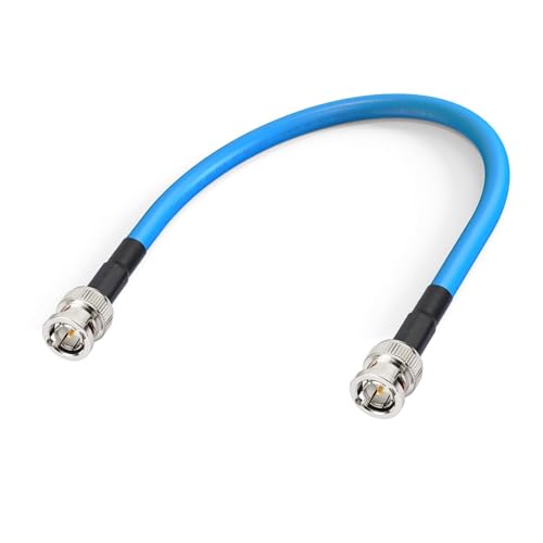 Superbat Cable SDI BNC 3G/6G/12G 30cm, Belden 1694A 75ohm Macho a Macho, Cable Corto Latiguillo para Cámara de Transmisión Videocámara Profesional Convertidor SDI Soporta 4K/8K/12G-SDI (Dual Link)
