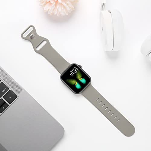 Tighesen Cinturino Sportivo Compatibile Con Apple Watch Ultra 3/2/1 49 Mm, Serie 11/10 46/42 Mm, 9/8/7 45/41 Mm, Se 6/5/4 44/40 Mm, 3/2/1 42/38 Mm S/M M/L, Per Donne E Uomini, Cinturino In Silicone - 3