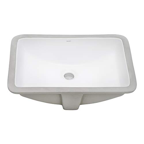 Ruvati 21x14-in White Rectangular Undermount Bathroom Sink - RVB0721 by Ruvati - Used condition - US$49.01