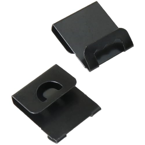 Image of Heyous 100PCS Photo Frame Clips Black Metal S Hook Back Plate Serrated Clip Photo Frame Hardware for Photo Frame and Canvases