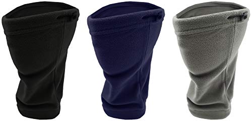 48 Pack Thermal Neck warmer, Warm Winter Scarf Tube Buff Gaiter, Adjustable Soft Fleece, Bulk3