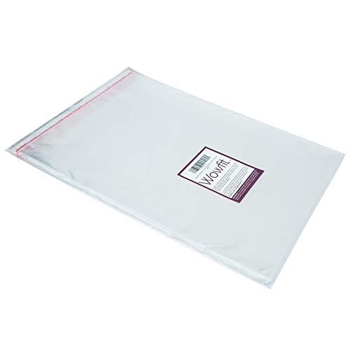 Wowfit 100 Count 14X20 Inches Clear Cellophane Plastic Bags thumb #2