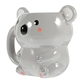 ABOOFAN Keramikbecher mit Bärenmotiv Cappuccino Tasse mit Henkel Hitzebeständig und Bruchfest Trinkbecher für Zuhause und Büro