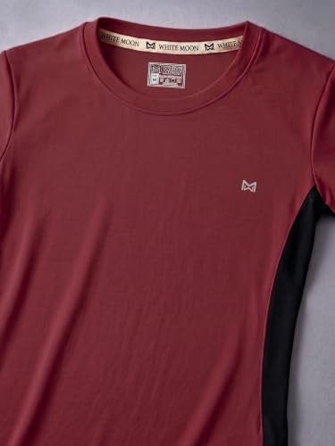 Image of White Moon Gym Tshirt for Women Workout Dry Fit t Shirt Sports Tshirt | Gym Tops for Woman | Lightweight Round Neck Breathable Half Sleeve Activewear Running Yoga Tops for Woman