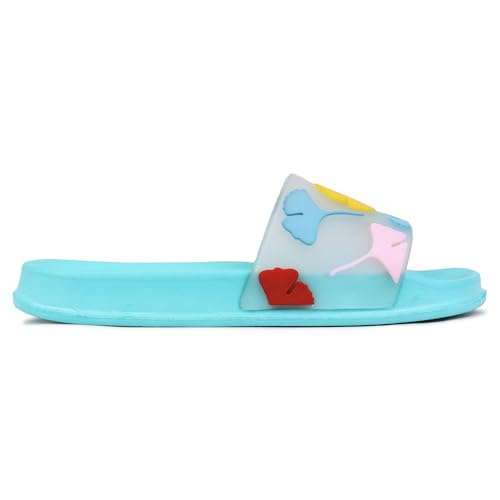 Image of Pampy Angel Transparent Leafs Women's Flip Flops Slides Back Open Household Comfortable Slippers