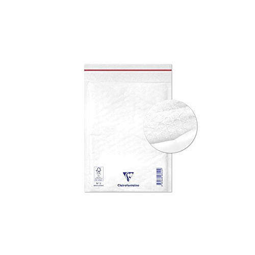 Pochette à bulles CLAIREFONTAINE 145x215 mm en kraft blanc 90g pour envoi sécurisé