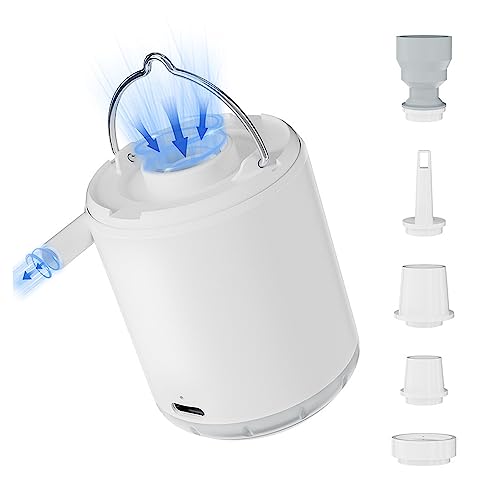 SPYMINNPOO Bomba de Aire Inalámbrica, Compresor de Aire Eléctrico Portátil con Luz LED, Inflador Rápido de 200 L/min para Colchón de, Anillos de Natación y Más