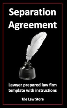 Paperback Separation Agreement: Lawyer Prepared Law Firm Template With Instructions Book