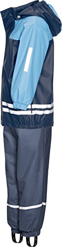 Playshoes Unisex Kinder Regen-anzug Mit Fleece-futter Warmer Wasserdichter Matschanzug Regenbekleidung, Marine, 116 EU