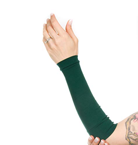 Forgotten Cotton Long Jersey Fabric Arm Cuff (Dark Green)