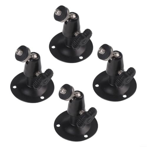 Image of 4 Pack CCTV Camera Mounting Bracket Duty Wall Stand 90 Degree Tilt for Security Cameras Surveillance Systems Black