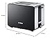 Bosch Sky Compact TAT7203GB 2 Slot Stainless Steel Toaster with 7 variable browning levels including frozen - Black