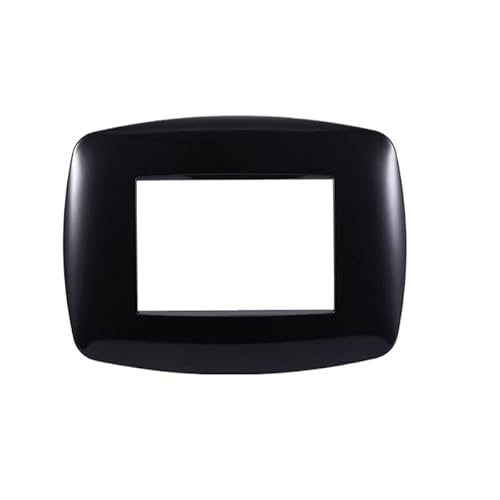 Placche In Tecnopolimero Slim Compatibile Living 3-4-7 Moduli Colori Assortiti (3 Moduli, Nero)