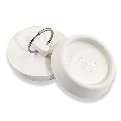 Tapones de desagüe de goma blancos 2 piezas 1-3/4 pulg miniatura 3