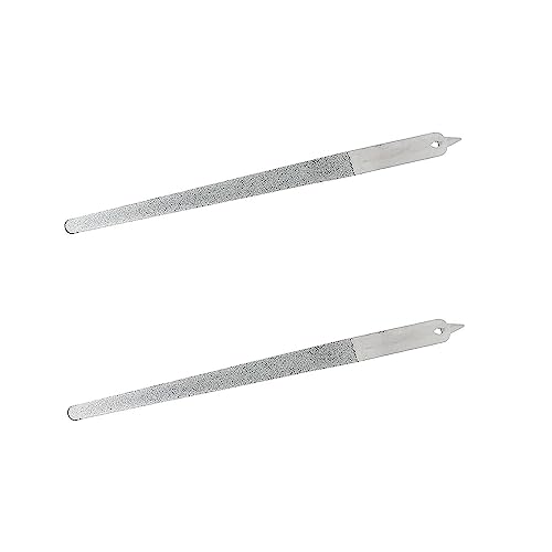 Diamond Dust Nail File - Stainless Steel Nail Dresser Nail Buffering Files - 2PC 6inch