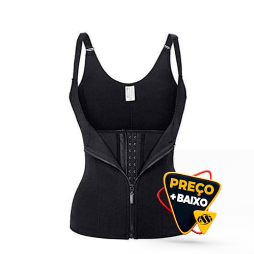 Cinta Modeladora Dupla Compressão Redutor Ziper Preto (3XG)
