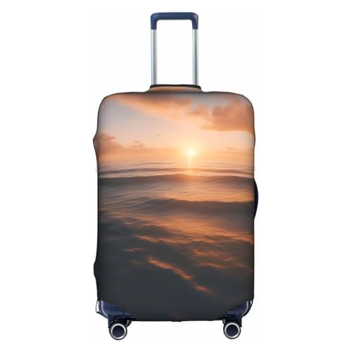 Beautiful Sunrise Ocean 1 Tsa Approved Luggage Cover For 18-32 Inch Suitcases Scratch-Resistant Stretch Luggage Cover
