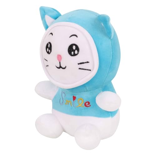 Image of DearJoy Small Cat with a Hoodie | Blue - 22 cm