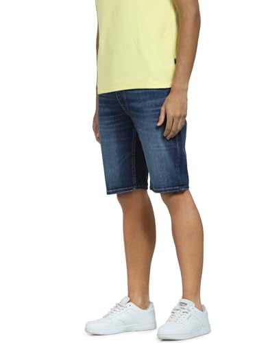Image of JACK & JONES Solid Cotton Slim Fit Men's Casual Shorts